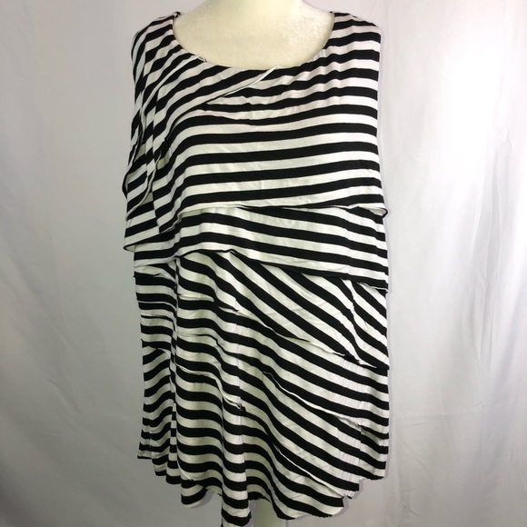 Torrid Size 3 Striped Flutter Front Layered Tank - Picture 1 of 7